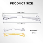 2pcs Men   s Tie Collar Bar Pins Necktie Metal Collar Pin Shirt Collar Clip Gold