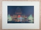 Columbian Exposition Electric Fountains At Night Original 1893 Color Typogravure