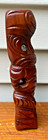 New Zealand Maori Hand Carved Kauri Wood Teko Teko Tiki Totem Statue 9 5 Inches