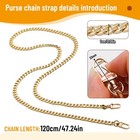 47 In 120cm Gold Purse Chain  Gold Chain For Purse Replacement Crossbody For    