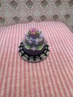 Artist Made Ooak Dollhouse Miniature  Decorated Tier Cake  On Stand 1 12 Scale