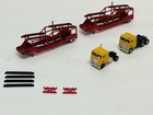Ho  Revell-auto Transport Trailer   s With Freightliner Trucks  Set Of 2 