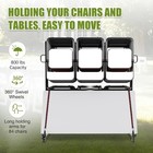 2 Tier Folding Chair Rack Cart For 84 Chairs 800 Lb Chair Storage Dolly W wheels
