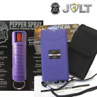 Jolt Mini 86 000 000 Volt Stun Gun   Police Magnum Pepper Spray Combo Set Purple