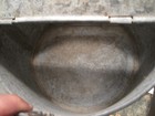 Vintage Antique Tin Metal Fishing Minnow Bait Pail Bucket Strain W  Bail Handle