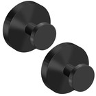 Suction Cup Hooks For Shower  No-drill Towel   Robe Hooks For 2 Pack Black