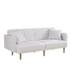 Velvet pu Leather 2-seater Futon Sofa Convertible Sleeper Couch Bed Comfy Sofa