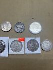 90  Silver Mixed Lot Of Morgan And Peace Dollar 10 Coin Lot