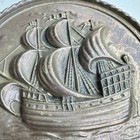 Vintage Brass Clipper Ship Captain Man Cave Decor 3d Wall Art Made England 8   