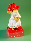 Wee Forest Folk M-684 Christmas Bow Bonnet  Retired  Fast Free Shipping 