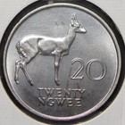 Zambia 1968 20 Ngwee Reedbuck Animal  191506 Combine Shipping