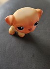 Littlest Pet Shop Dog Figure Orange Cream Blue Eyes 