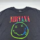 Nirvana T-shirt Teen Youth 2xl Gray Graphic Print Logo    35266