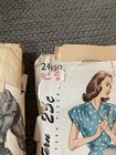 2 Vintage Sewing Patterns Lot Vogue 5075 Simplicity 2460 Fair Condition