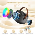 Mini Portable Karaoke Machine With 2 Wireless Microphones Bluetooth Speaker