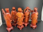 Set Of 5 Hand Carved Chinese Figures  Great Condition