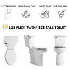 21  Extra Tall Toilet For Seniors  Elongated Bowl  1 28 Gpf  Soft-close Seat