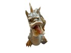 Vintage Japanese Porcelain Dragon Figurine  Gray And White Medieval Fantasy