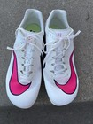 Nike Sprint Athletic Running Track   Field Spikes Shoes White pink