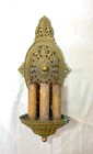 Antique Ornate Victorian Reticulated Thick Gold Gilt Bronze Wall Sconce Fixture