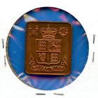 1977 Royal Mint Queen Elizabeth Ii Rectangular Bronze Collector s Medallion  95