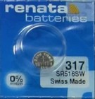 Box Of 100 Renata 317 Sr516sw Swiss Made 0  Mercury Batteries Exp 12 2025