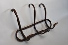 Antique Bentwood Wall Mount Coat Hat Rack Hall Tree Thonet Era Hook Vintage Rare