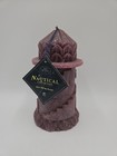 Vintage Purple  Candle  Shaped Lighthouse Candle House Nautical Solid