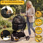 Stroller 4-in-1 Foldable Lightweight Portable Dog Cat Carrier Pawzidea Pet Small
