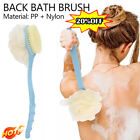 2 In 1 Long Handle Bath Brush Back Scrubber For Shower Loofah Sponge Body Usn