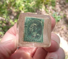 1880s Triple Extract Musk C f knapp Philada Cologne Bottle With Revenue Stamp
