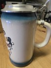 Oktoberfest Beer Stein With Pewter Lid     German Style Lidded Mug 