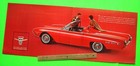 Rare 1962 Ford Thunderbird Sports Roadster Giant Color Folder Brochure Xlnt