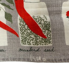 Vintage Vera Neumann Tea Towel Linen Fresh Herbs Spice Jars Kitchen Dish Htf Mcm