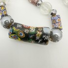 Vtg Venetian Millefiori Glass Necklace Multicolor African Trade Beads