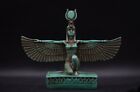 Unique Winged Isis Horus Statue Egyptian Deity Figurine Antique Egypt 