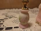 Dollhouse Miniature Vintage Lamp-rare Ornate Lamp-pink Roses-small Wired Lamp