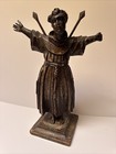 Antique Wood Santo Sculpture Statue Carving Old Master Icon Religious Folk Art