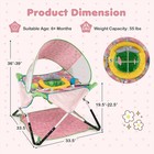 Foldable Portable Baby Jumper Interactive Toys 3 Adjustable Heights Canopy