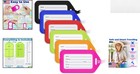 6 Assorted Durable Luggage Tags Set - Perfect For Easy Baggage Identification