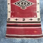 Southwestern Navajo Style Rug 26x54 Mexican Chimayo Pattern