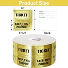 1000 Raffle Tickets Gold Foil Double Roll Event