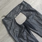 Harley-davidson Horizon Lined Leather Embroidered Chaps Full Zip Women Sz Medium
