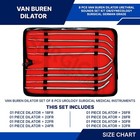 8 Pcs Van Buren Dilator Urethral Sounds Set Kit Ob gynecology Surgical German Gr