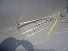 Slide Trombone  Of Pure Brass Metal In Silver Polish  cushion Case free Shipping