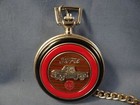 Ford F-100  399 Franklin Mint Pocket Watch Black   Red Dial Watch 