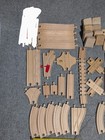 Authentic Brio 60 Pc Wooden Train Track Bridge Riser Switch Turntable Huge Lot