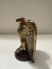 Hand Cast Qualitymetaleagle Bookends Pair 6 5  Vintage American Eagle Usa 1970 s