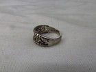 Vintage Sterling Silver Swirl Design Band Style Toe Ring Adjustable  650
