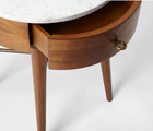 West Elm Penelope Nightstand 18  White Marble Top